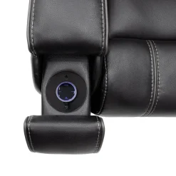 Fauteuil inclinable électrique avec appui-tête ajustable, commandes rétractables et système de son immersif