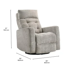 Fauteuil inclinable électrique berçant et pivotant avec appui-tête ajustable