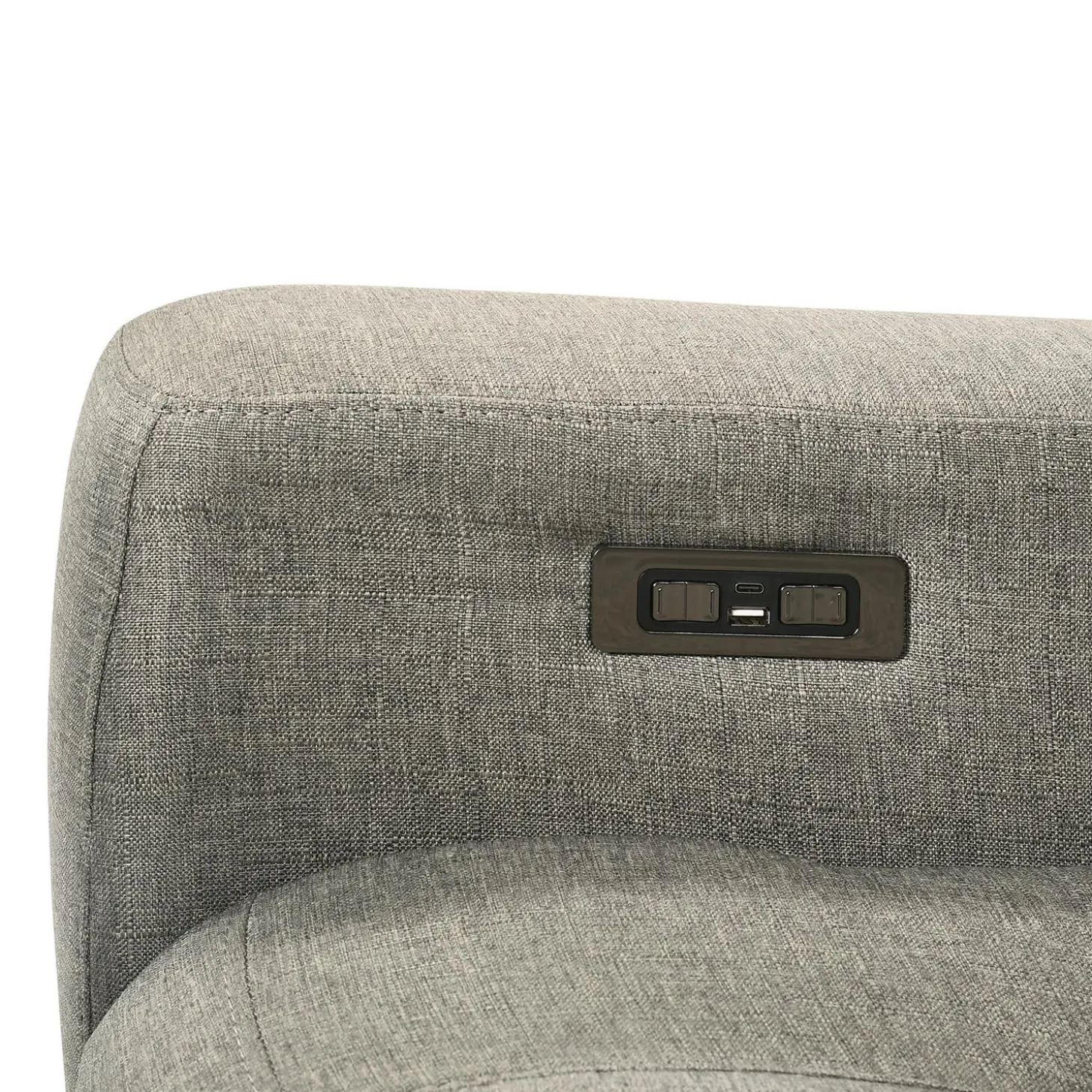 Fauteuil inclinable électrique berçant et pivotant avec appui-tête ajustable