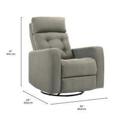 Fauteuil inclinable électrique berçant et pivotant avec appui-tête ajustable
