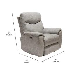 Fauteuil inclinable électrique - taupe
