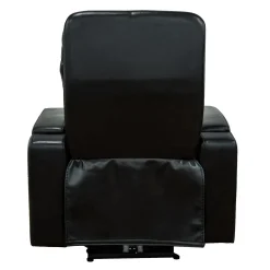 Fauteuil inclinable électrique avec rangement, porte-gobelets et éclairage DEL - noir