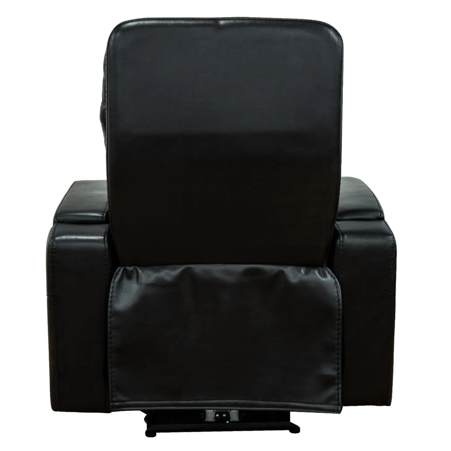 Fauteuil inclinable électrique avec rangement, porte-gobelets et éclairage DEL - noir