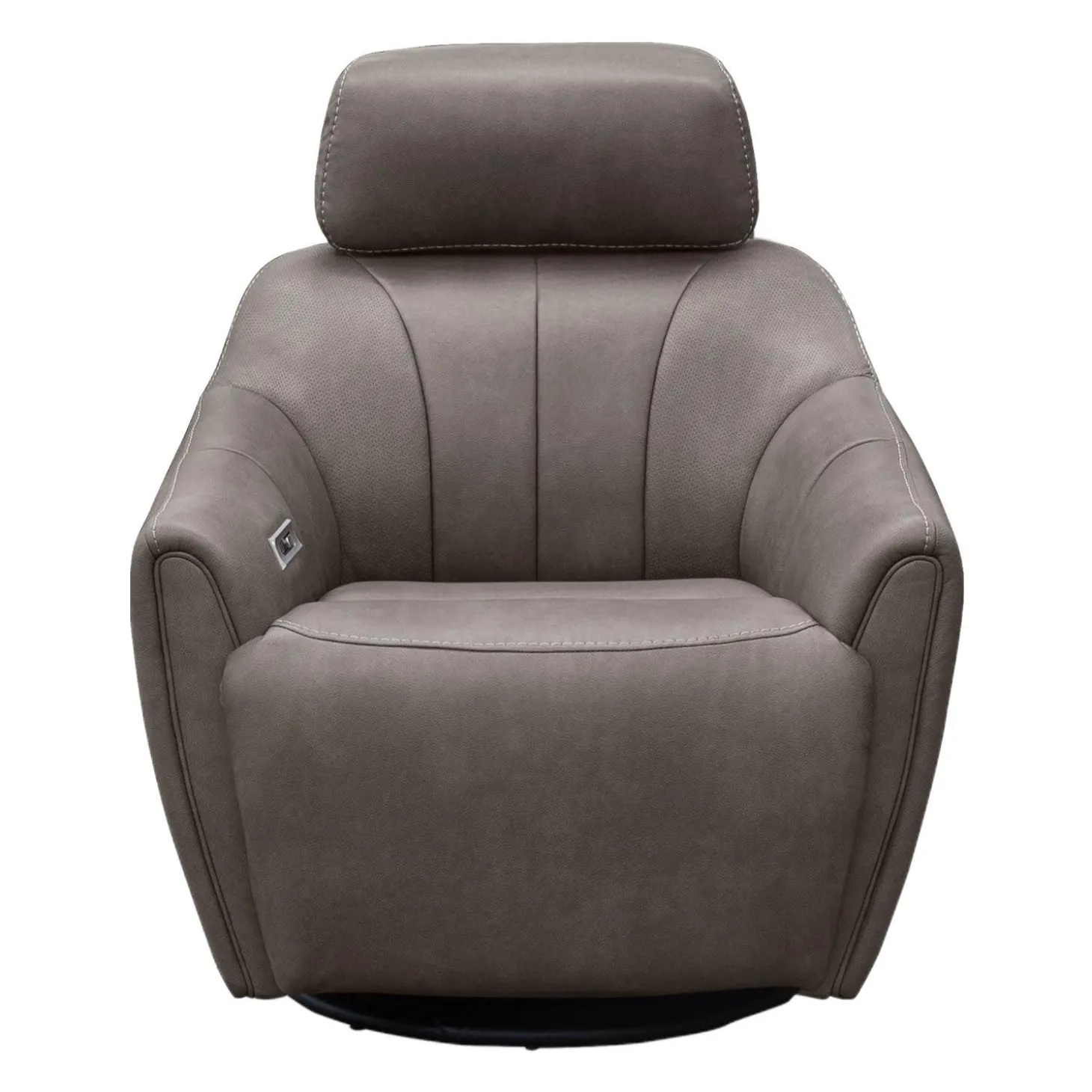 Fauteuil inclinable pivotant électrique avec système audio intégré - gris