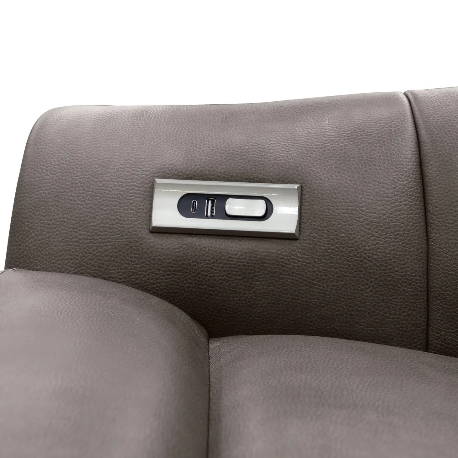 Fauteuil inclinable pivotant électrique avec système audio intégré - gris
