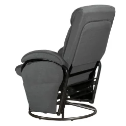Fauteuil inclinable, pivotant et berçant à billes avec repose-pieds