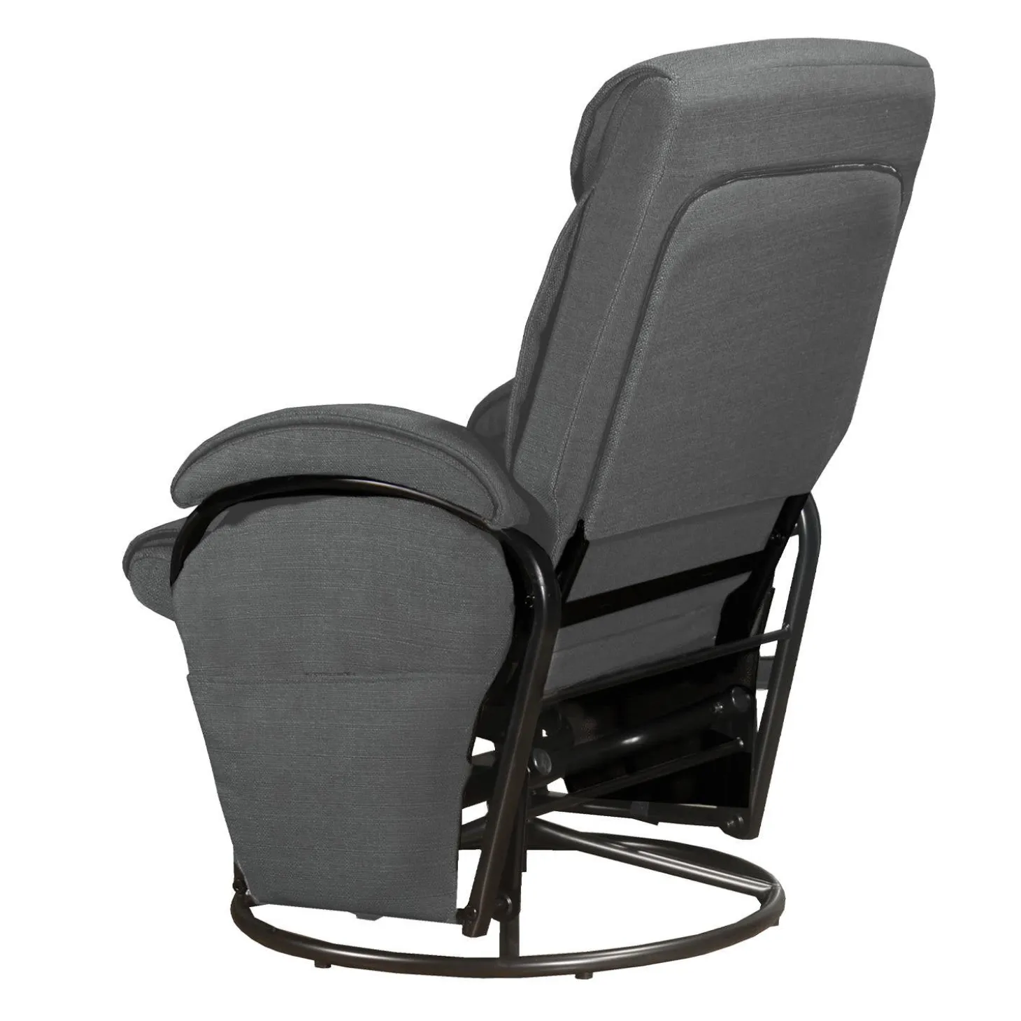 Fauteuil inclinable, pivotant et berçant à billes avec repose-pieds