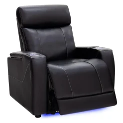 Fauteuil électrique inclinable et système audio intégré - noir