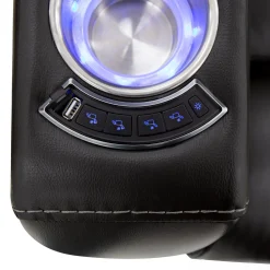Fauteuil électrique inclinable et système audio intégré - noir