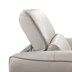 Fauteuil électrique inclinable avec appui-tête ajustable - cuir véritable