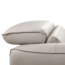 Fauteuil électrique inclinable avec appui-tête ajustable - cuir véritable