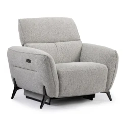 Fauteuil électrique inclinable avec appui-tête ajustable - tissu