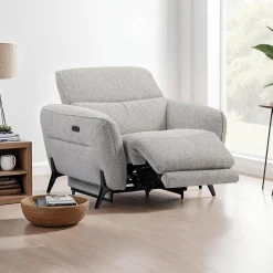 Fauteuil électrique inclinable avec appui-tête ajustable - tissu