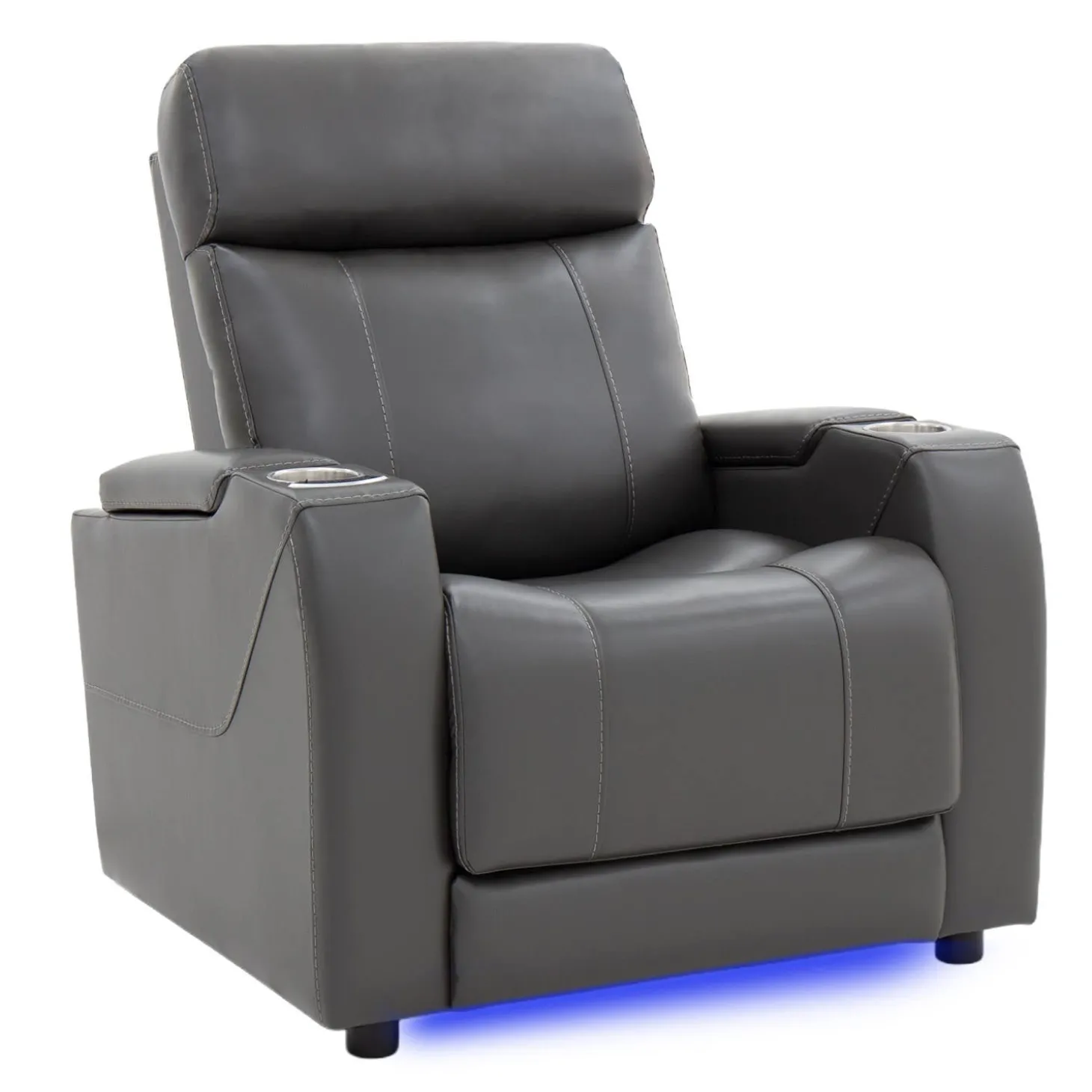 Fauteuil électrique inclinable et système audio intégré - gris
