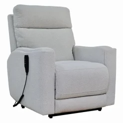 Fauteuil lève-personne inclinable électrique avec massage, chaleur et appui-tête ajustable - beige