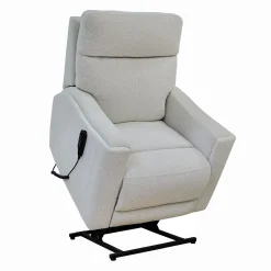 Fauteuil lève-personne inclinable électrique avec massage, chaleur et appui-tête ajustable - beige