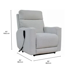 Fauteuil lève-personne inclinable électrique avec massage, chaleur et appui-tête ajustable - beige