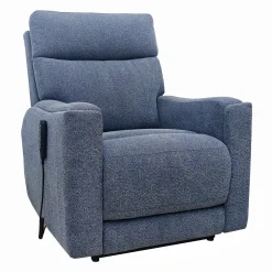 Fauteuil lève-personne inclinable électrique avec massage, chaleur et appui-tête ajustable - bleu
