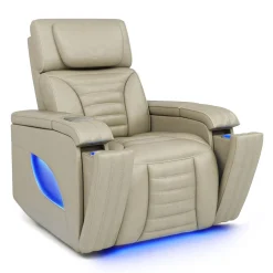 Fauteuil modulaire électrique inclinable avec massage, chaleur et porte-gobelets rétractables