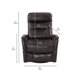 Fauteuil pivotant inclinable en cuir