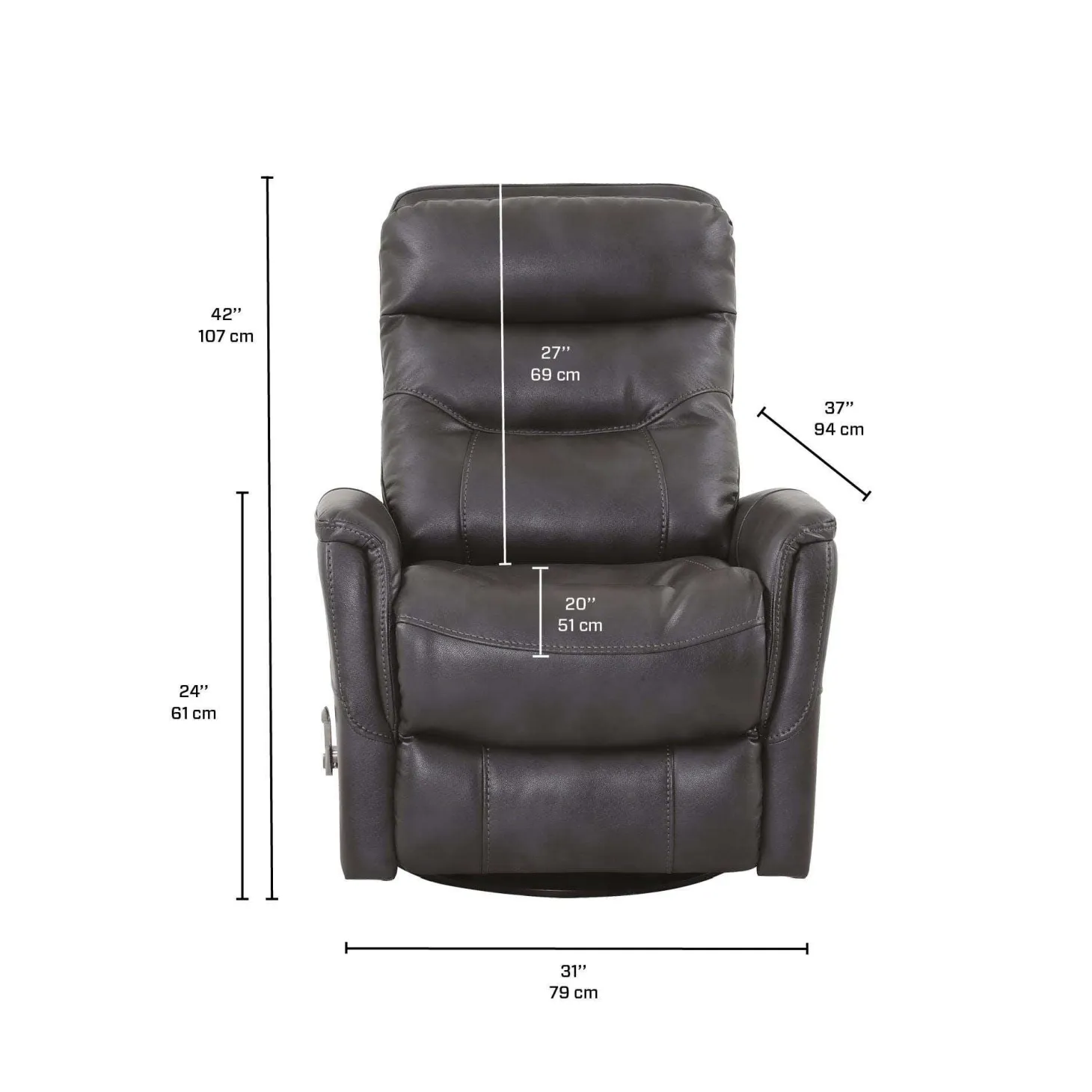 Fauteuil pivotant inclinable