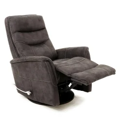 Fauteuil pivotant inclinable en tissu