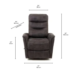 Fauteuil pivotant inclinable en tissu