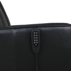 Fauteuil tout cuir électrique inclinable et pivotant 4 moteurs avec massage, haut-parleurs intégrés et lumières LED