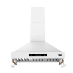 FORNO Hotte de cuisinière murale Cheminée Blanc 35.2" , 375 PI3/MIN-FRHWM5503-36