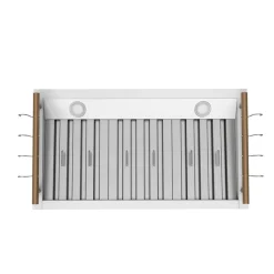 FORNO Hotte de cuisinière murale Cheminée Blanc 35.2