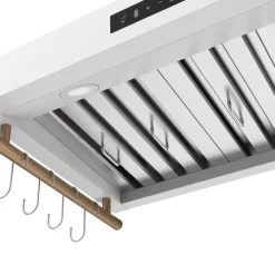 FORNO Hotte de cuisinière murale Cheminée Blanc 35.2