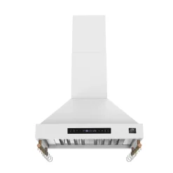 FORNO Hotte murale 30" Cheminée Blanc 29.3" , 375 PI3/MIN-FRHWM5503-30