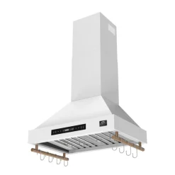 FORNO Hotte murale 30" Cheminée Blanc 29.3" , 375 PI3/MIN-FRHWM5503-30