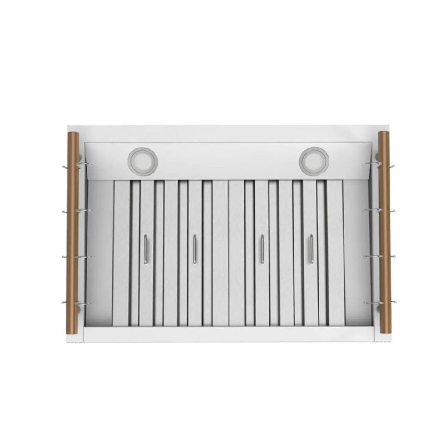 FORNO Hotte murale 30" Cheminée Blanc 29.3" , 375 PI3/MIN-FRHWM5503-30