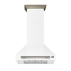FORNO Hotte murale 30po Cheminée Blanc 30" , 600 PI3/MIN-FRHWM5095-30