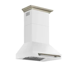 FORNO Hotte murale 30po Cheminée Blanc 30" , 600 PI3/MIN-FRHWM5095-30