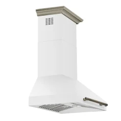 FORNO Hotte murale 30po Cheminée Blanc 30