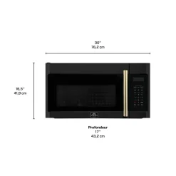 FORNO Micro-ondes/hotte 1,5 pi3, Noir, 30