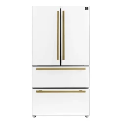 FORNO Réfrigérateur 19,2 pi3 36 po Blanc Portes françaises - FFRBI1820-36