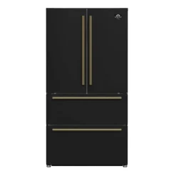 FORNO Réfrigérateur 19,2 pi3 36 po Noir Portes françaises - FFRBI1820-36