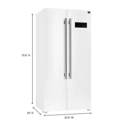 FORNO Réfrigérateur 15,6 pi3 33 po Blanc Côte à côte - FFRBI1805-33