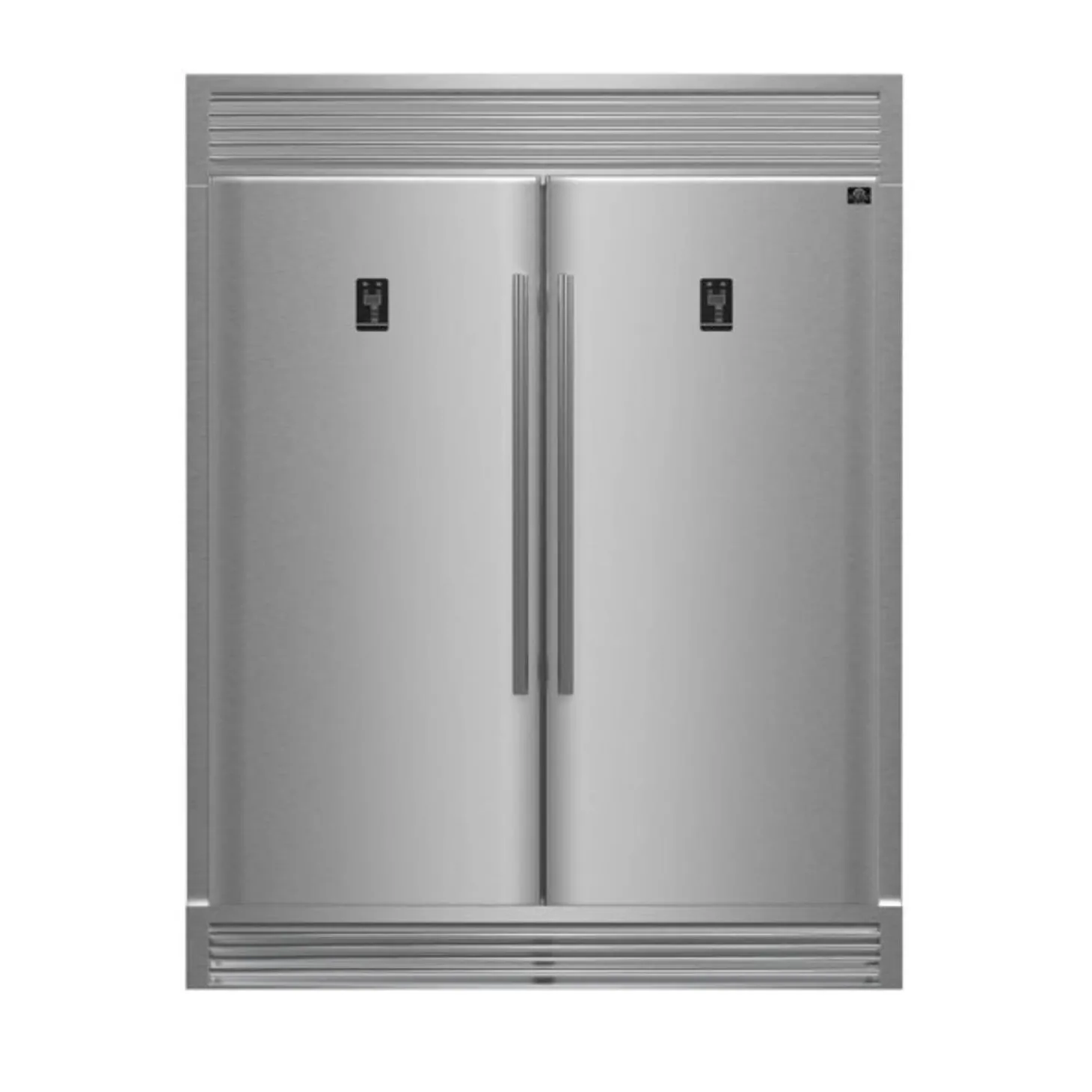 FORNO Réfrigérateur convertible 56 po Inox Côte à côte, Congélateur convertible - FFFFD1933-60