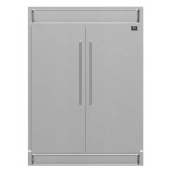 FORNO Réfrigérateur/Congélateur convertible 27,2 pi3 60 po Inox Côte à côte - FFFFD1722-60