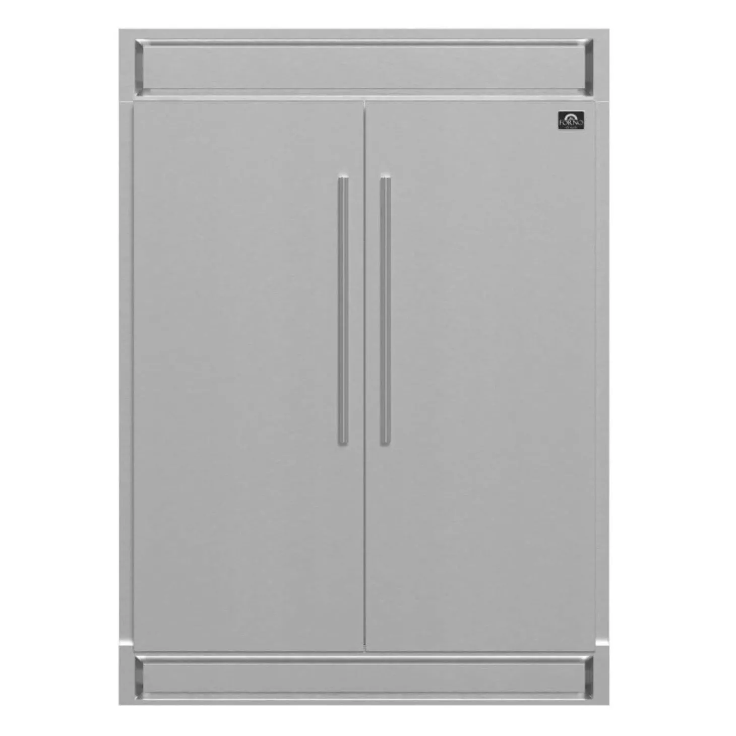 FORNO Réfrigérateur/Congélateur convertible 27,2 pi3 60 po Inox Côte à côte - FFFFD1722-60