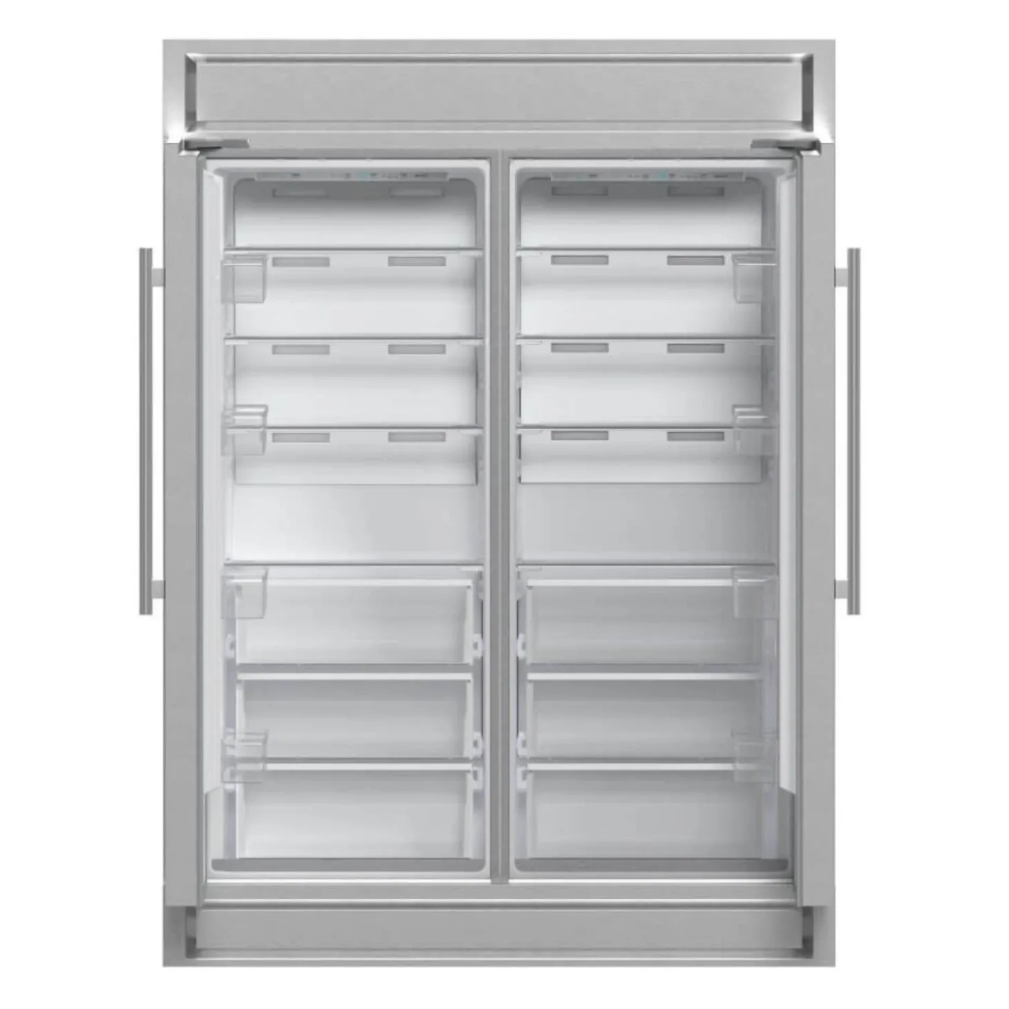 FORNO Réfrigérateur/Congélateur convertible 27,2 pi3 60 po Inox Côte à côte - FFFFD1722-60