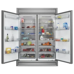 FORNO Réfrigérateur/Congélateur convertible 27,2 pi3 60 po Inox Côte à côte - FFFFD1722-60