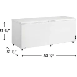 Frigidaire Congélateur 25 pi3, Blanc, Horizontal, 83