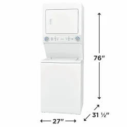 FRIGIDAIRE Duo laveuse/sécheuse, Blanc, 27'', Chargement par le haut, 850 - FLCE752CAW