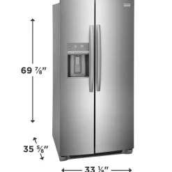 FRIGIDAIRE GALLERY Réfrigérateur 22,3 pi3 33 po Inox Côte à côte - GRSS2352AF