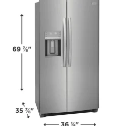 FRIGIDAIRE GALLERY Réfrigérateur 25,6 pi3 36 po Inox Côte à côte - GRSS2652AF